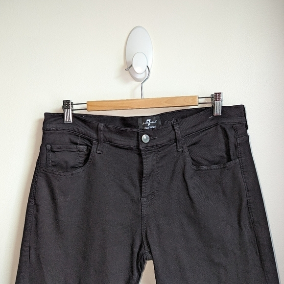 7 FAM Black Skinny Stretchy Office Modal & Cotton Casual Jeans Plus Size 34 - Picture 5 of 12